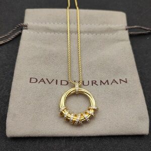 David Yurman Gold and Silver Pendant Necklace